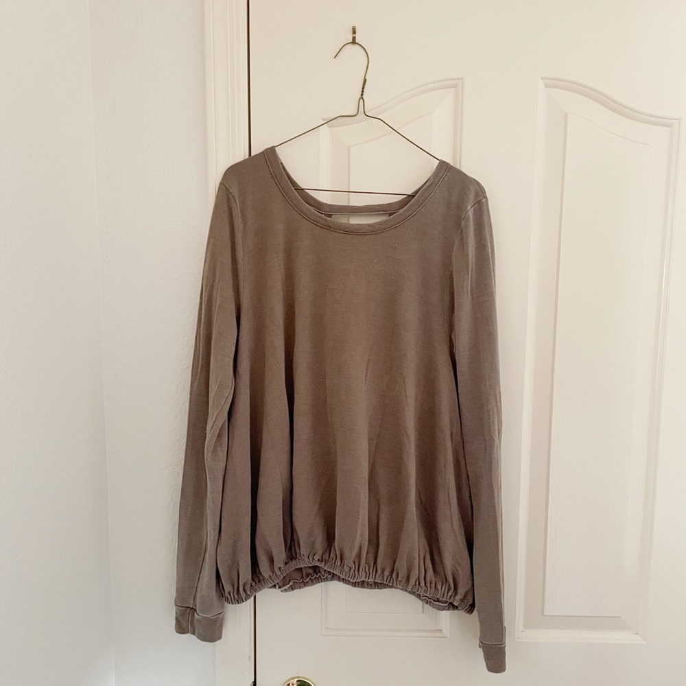 Chaser Light Brown Open Back Sweatshirt